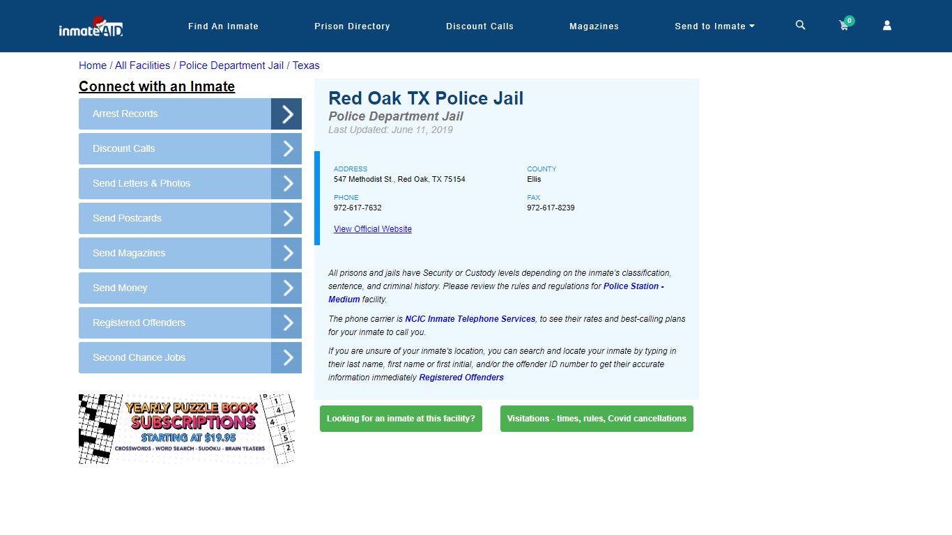 Red Oak TX Police Jail & Inmate Search - Red Oak, TX