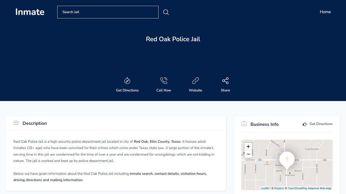Red Oak Police Jail - Inmate